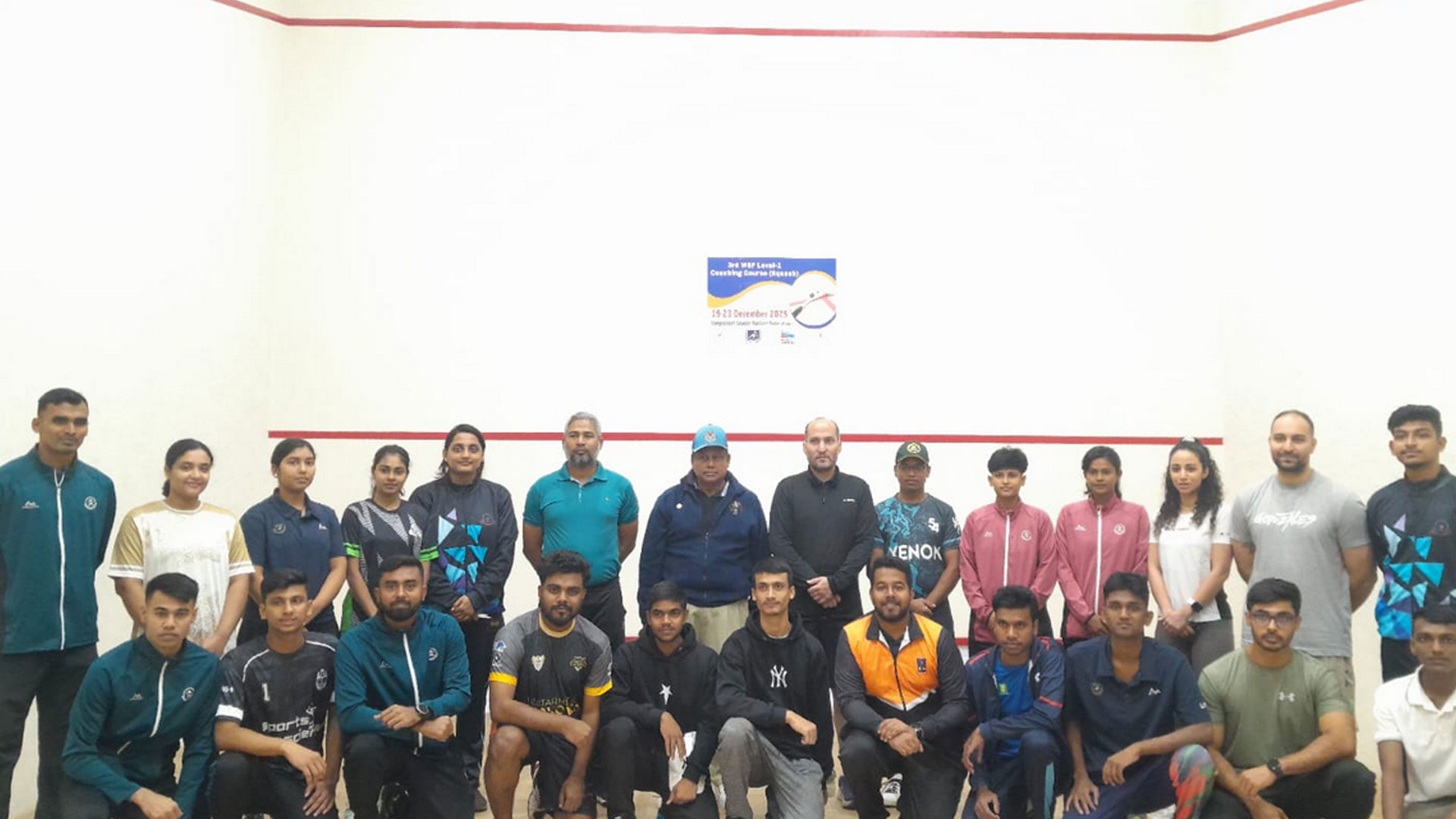 তৃতীয় বিশ্ব স্কোয়াশ ফেডারেশন লেভেল-১ কোচিং কোর্স শুরু 