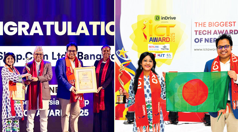 সাউথ এশিয়া আইসিটি অ্যাওয়ার্ড ২০২৫-এ চ্যাম্পিয়ন প্রিয়শপ