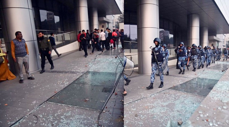 বিটিআরসি ভবনে তাণ্ডব, আটক ৪৬