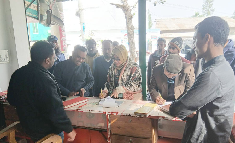 নকলায় এলপিজি গ্যাস সিলেন্ডারের মূল্য নিয়ন্ত্রণে ভ্রাম্যমাণ আদালত
