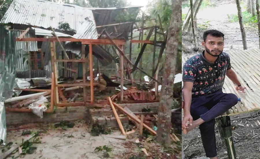 শরীয়তপুরে বোমা বিস্ফোরণে উড়ে গেল বসতঘর, যুবক নিহত