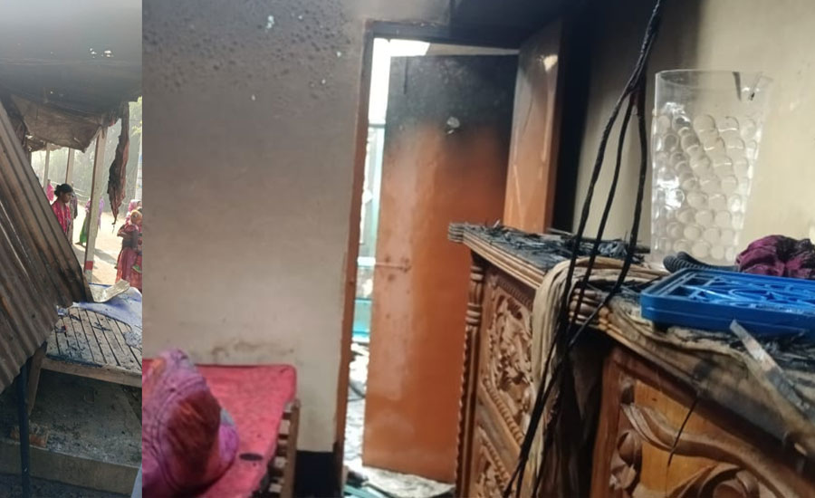 গাজীপুরে আগুনে পুড়লো দোকান ও বসতঘর