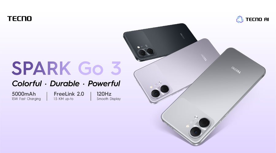 উন্নত ফিচার ও শক্তিশালী ব্যাটারিসহ নতুন স্পার্ক গো ৩ উন্মোচন করলো টেকনো
