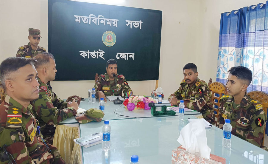 কাপ্তাই ও রাজস্থলী সাংবাদিকদের সাথে জোন কমান্ডারের বৈঠক