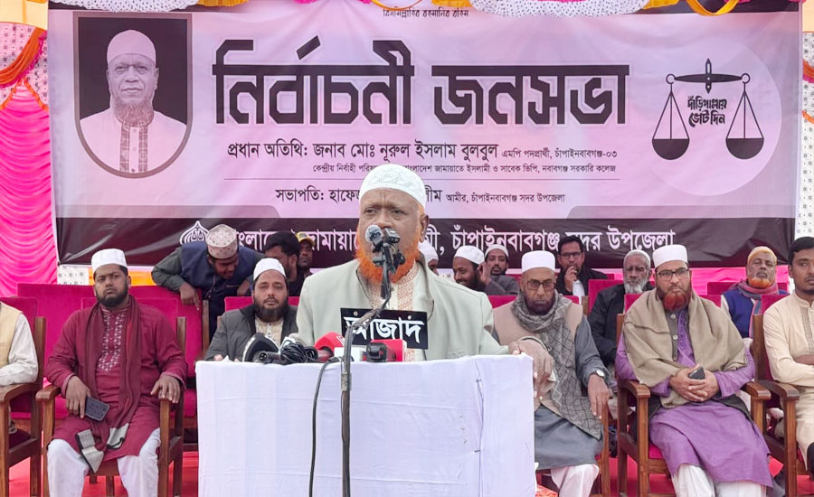 দাঁড়িপাল্লার প্রতীকে আগুন মানে চাঁপাইনবাবগঞ্জের মানুষের কলিজায় আগুন: নূরুল ইসলাম বুলবুল