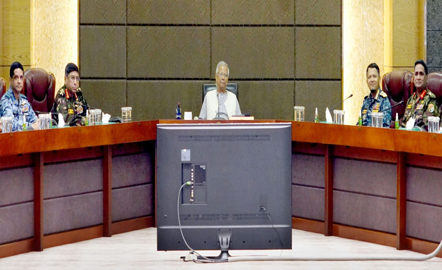 আসন্ন ত্রয়োদশ জাতীয় সংসদ নির্বাচন ও গণভোট-২০২৬ উপলক্ষ্যে সেনাসদরে মাননীয় প্রধান উপদেষ্টার মতবিনিময় সভা