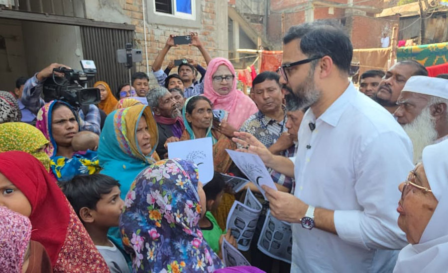 স্থায়ী পুনর্বাসন ও সম্প্রীতির সমাজ গড়ার প্রতিশ্রুতি আমিনুল হকের