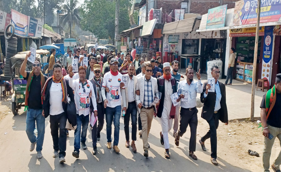 বাঙ্গালহালিয়াতে ধানের শীষের পক্ষে গণজোয়ার