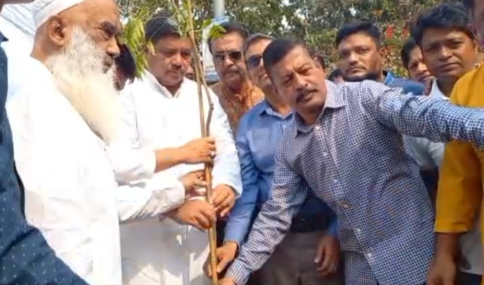 নিম চারা রোপণের মাধ্যমে কার্যক্রম শুরু করলেন  প্রশাসক শওকত হোসেন সরকার