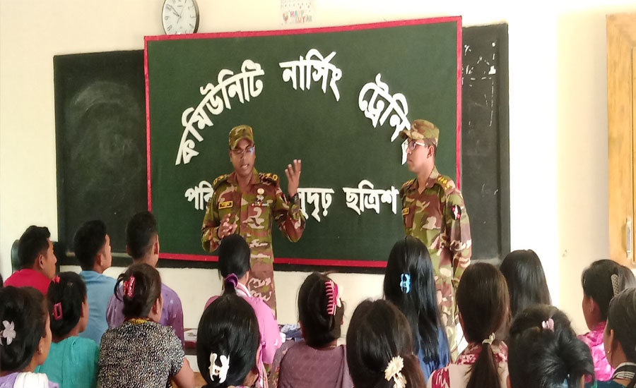 ৬৬ জনকে কমিউনিটি নার্সিং প্রশিক্ষণ শুরু করল সেনাবাহিনীর ৩৬ বীর রুমা জোন