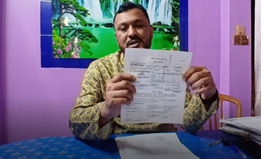 তেঁতুলিয়ায় একাধিক অভিযোগে ইউএনওর বিরুদ্ধে সংবাদ সম্মেলন  ইউপি চেয়ারম্যানের  