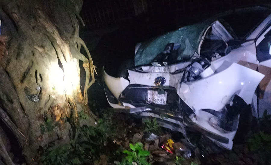 সড়কের পাশের গাছে প্রাইভেট কারের ধাক্কা, বাবা–ছেলেসহ নিহত ৩