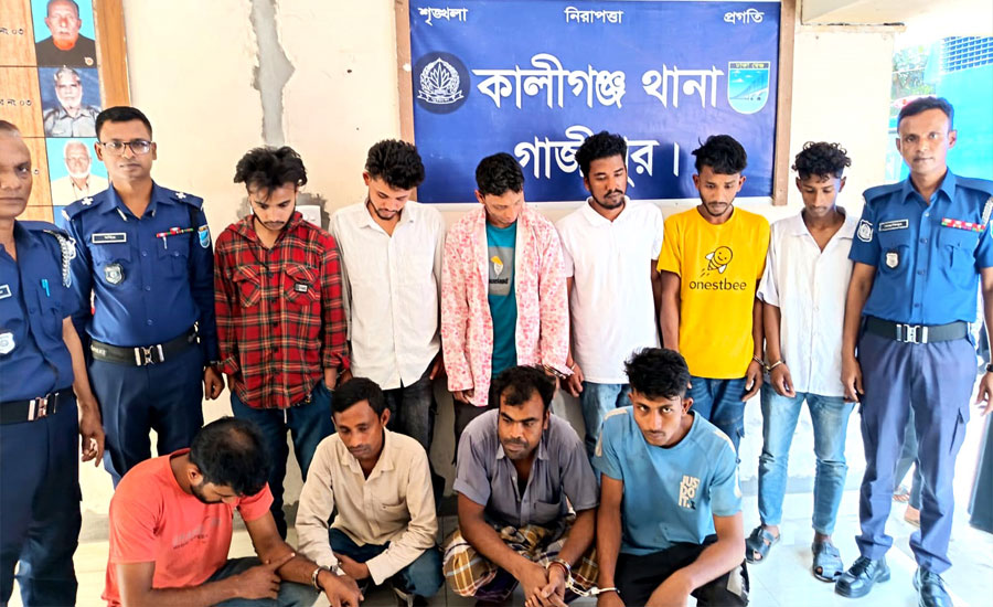 কালীগঞ্জে মাদকবিরোধী পৃথক অভিযানে আটক ৮ জন