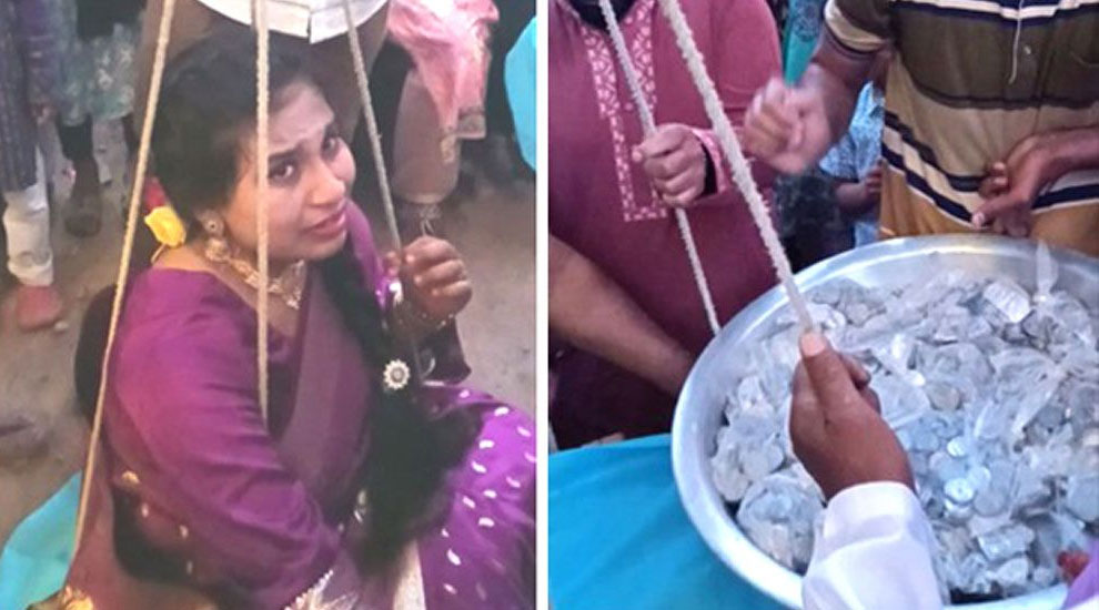 বৌভাতে নাতনির ওজনের সমপরিমাণ কয়েন উপহার দিলেন নানা