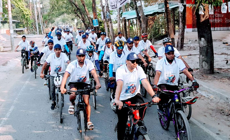 জ্বালানি সাশ্রয় ও মাদকবিরোধী সচেতনতায় রাঙ্গুনিয়ায় সাইকেল শোভাযাত্রা