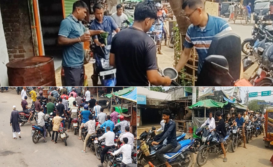 রাজস্থলীতে জ্বালানি তেল যেন সোনার হরিণ, তীব্র তেল সংকটে চালকরা