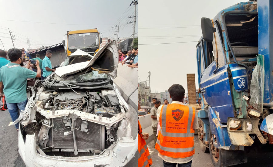 ময়মনসিংহ–ঢাকা মহাসড়কে একাধিক দুর্ঘটনা: ১০ যানবাহন ক্ষতিগ্রস্ত, আহত ১০-১৩