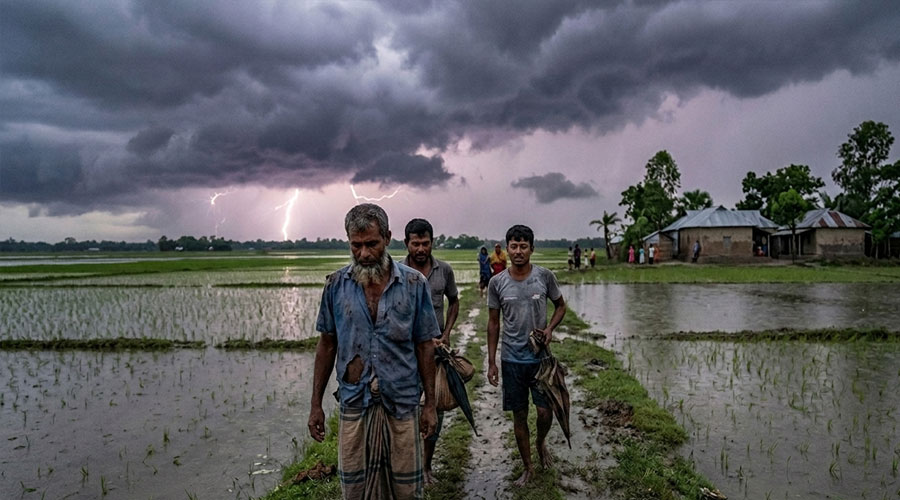 সারা দেশে বজ্রপাতে প্রাণ গেল ১২ জনের