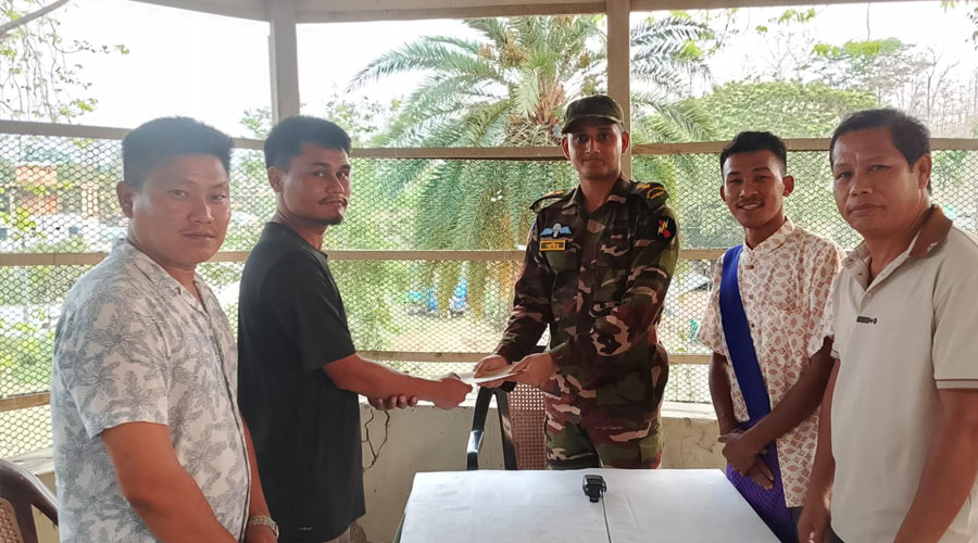 রাজস্থলী খাগড়াছড়ি পাড়ায় সাংগ্রাই জল উৎসবে কাপ্তাই জোনের আর্থিক সহায়তা প্রদান