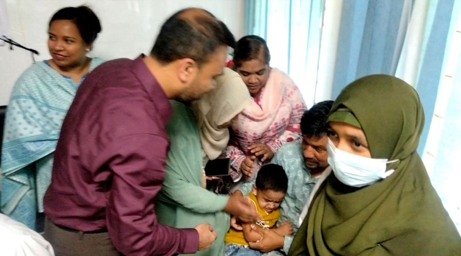 কালীগঞ্জে হাম রুবেলা টিকাদান ক্যাম্পেইন উদ্বোধন