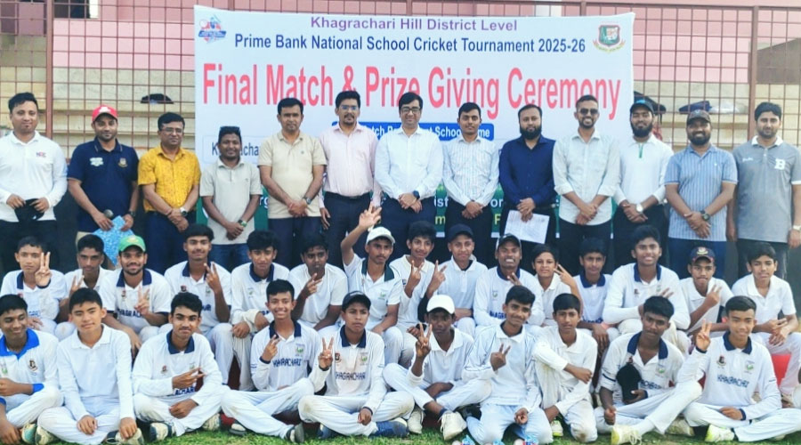 খাগড়াছড়িতে প্রাইম ব্যাংক জাতীয় স্কুল ক্রিকেটের ফাইনালে পুলিশ লাইন্স স্কুল চ্যাম্পিয়ন, সাইফাতের দুর্দান্ত সেঞ্চুরি