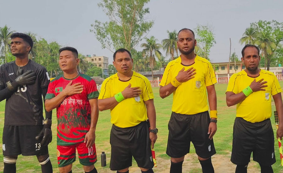 উৎসব মুখর পরিবেশে বাঘাইছড়িতে প্রীতি ফুটবল ম্যাচে অনুষ্টিত 