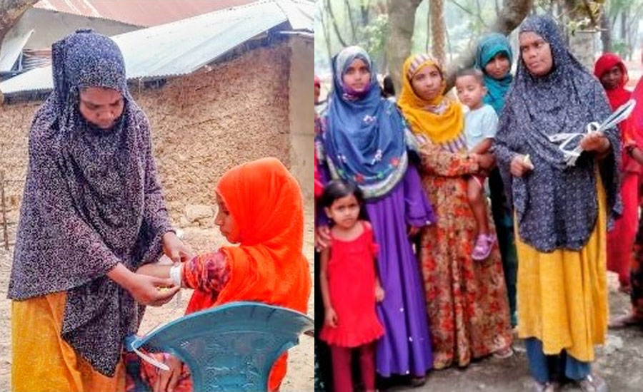 পত্নীতলায় সফল পুষ্টি উদ্যোক্তা নাসিমা খাতুন 