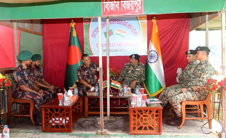 দুর্গাপুর সীমান্তে বিজিবি-বিএসএফ‘র উচ্চ পর্যায়ের বৈঠক অনুষ্ঠিত