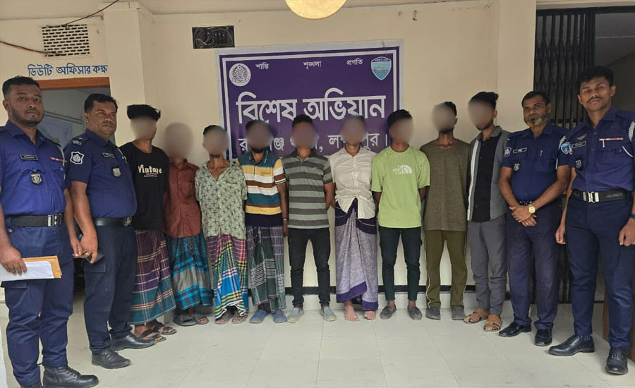 রামগঞ্জে ২০০ পিস ইয়াবা ও গাঁজাসহ ৯ জন শ্রীঘরে