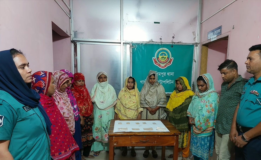 গাজীপুরে ১০ মাদক কারবারি গ্রেপ্তার:হেরোইন ও ইয়াবা উদ্ধার