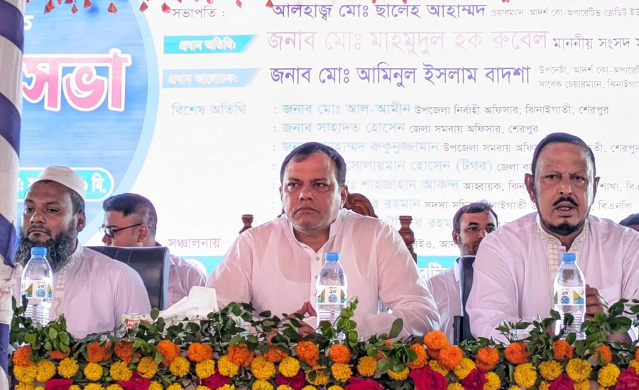 ঝিনাইগাতীতে আদর্শ কো-অপারেটিভ ক্রেডিট ইউনিয়নের  বার্ষিক সাধারণ সভা অনুষ্ঠিত 