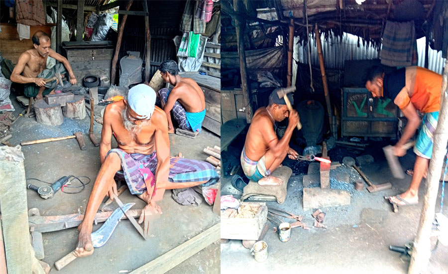 টুং টাং শব্দে মুখরিত নেছারাবাদের কামারশালা