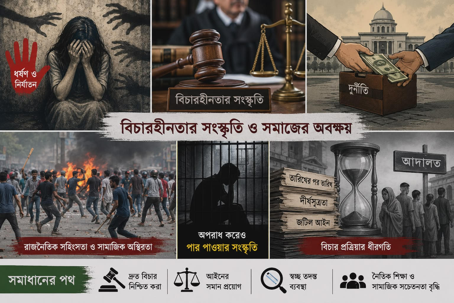 বিচারহীনতার সংস্কৃতি ও সমাজের অবক্ষয়