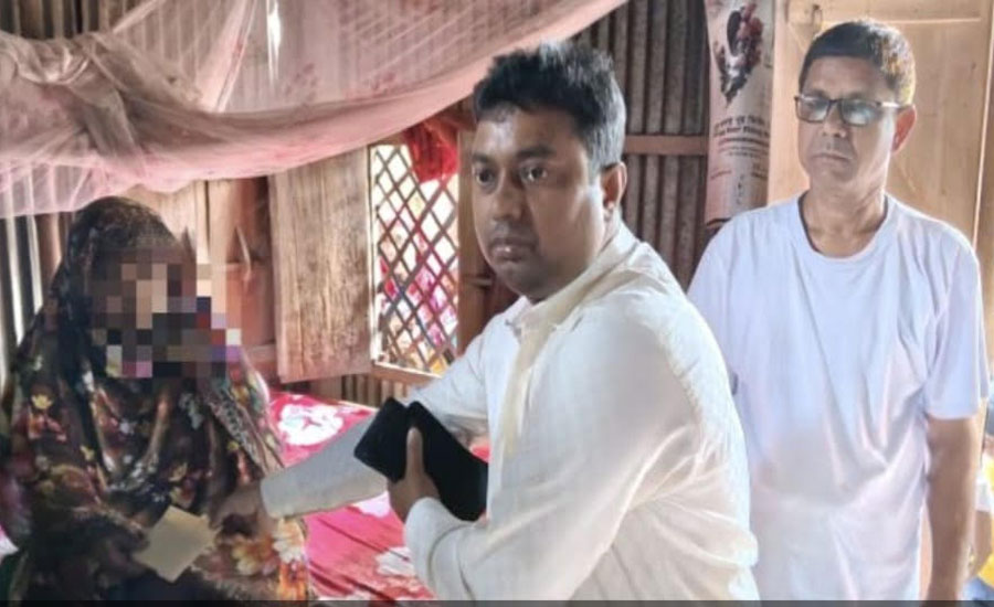 যাত্রীদের জীবন বাঁচাতে প্রাণ দেওয়া দুলালের পরিবারের পাশে উপজেলা প্রশাসন