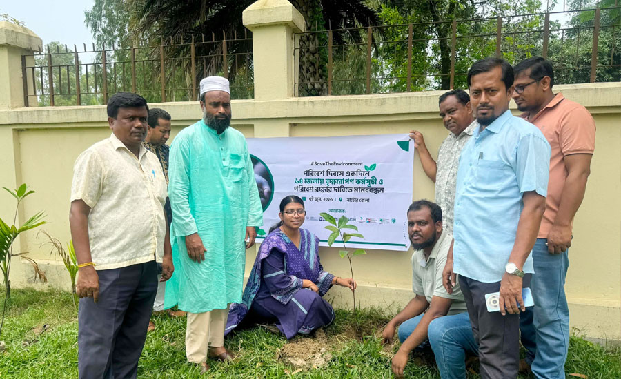 সিংড়ায় বিশ্ব পরিবেশ দিবস উপলক্ষে বৃক্ষ রোপন কর্মসূচি পালন 