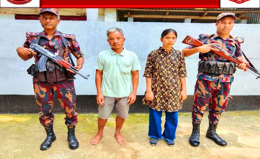 দুর্গাপুরে কিশোরীকে ভারতে পাচার কালে, বিজিবির হাতে আটক 