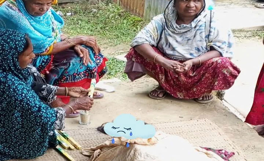 শ্রীপুরে মাটির ঘর লেপত‌ে গিয়ে বিদ্যুৎপৃষ্টে প্রাণ গেল  চান বানুর