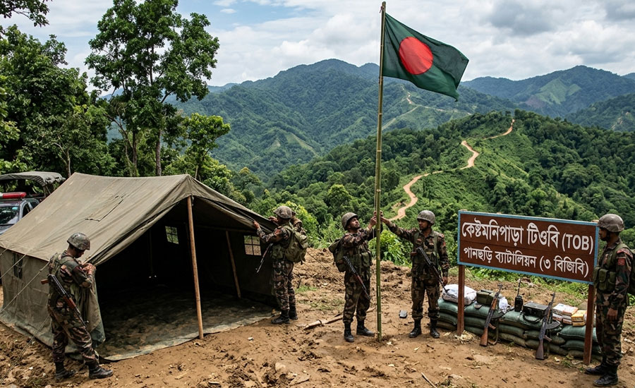 সীমান্ত অপরাধ ও পাহাড়ি সন্ত্রাস দমনে কেষ্টমনিপাড়ায় বিজিবি’র নতুন ক্যাম্প স্থাপন