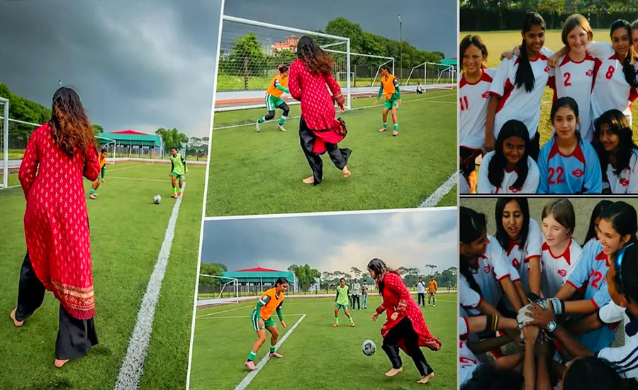 গোল করে বাঁ পায়ের জাদু দেখালেন জাইমা রহমান