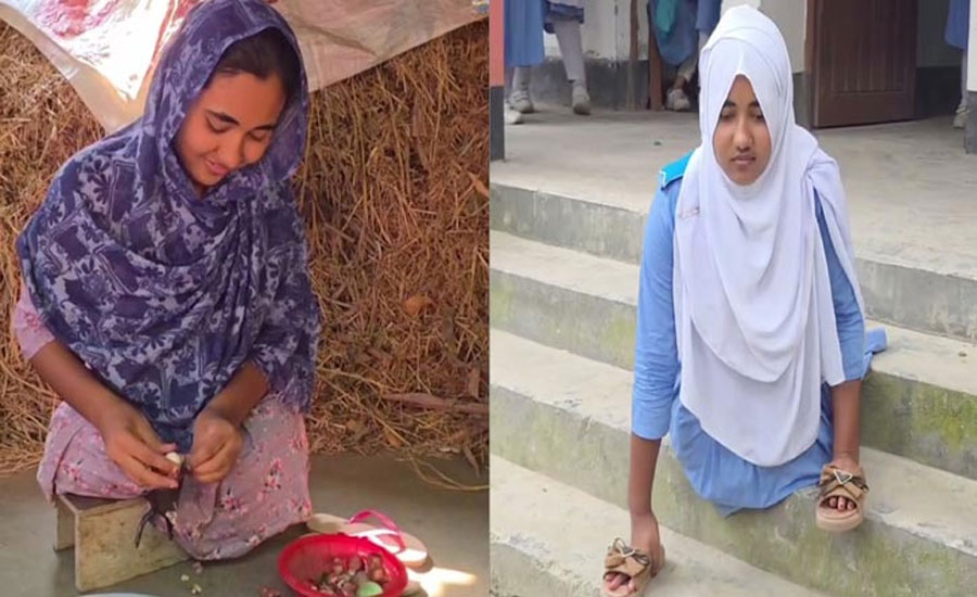 দুই পা নেই, তবুও থামেনি জান্নাতুলের স্বপ্ন