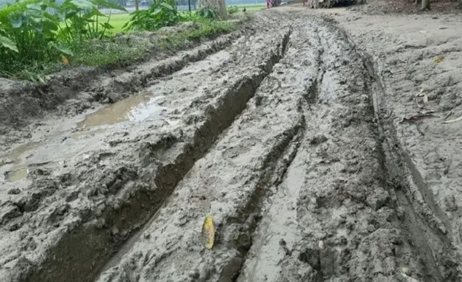 এমপিকে দিয়ে উদ্বোধন পরে সড়কের ইট বিক্রি