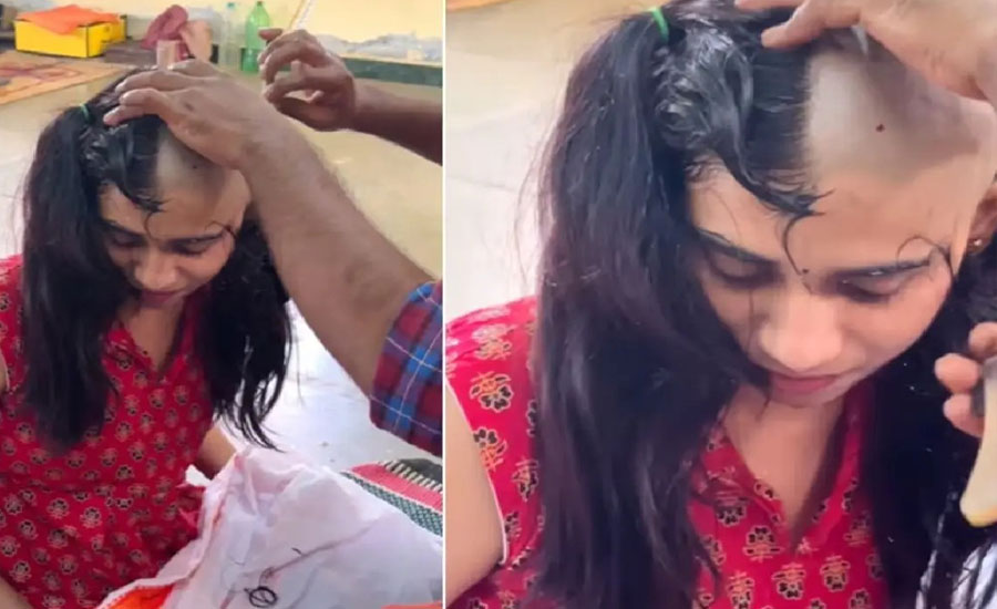 বিয়ে এড়াতে মাথা ন্যাড়া করলেন তরুণী, ভিডিও ভাইরাল
