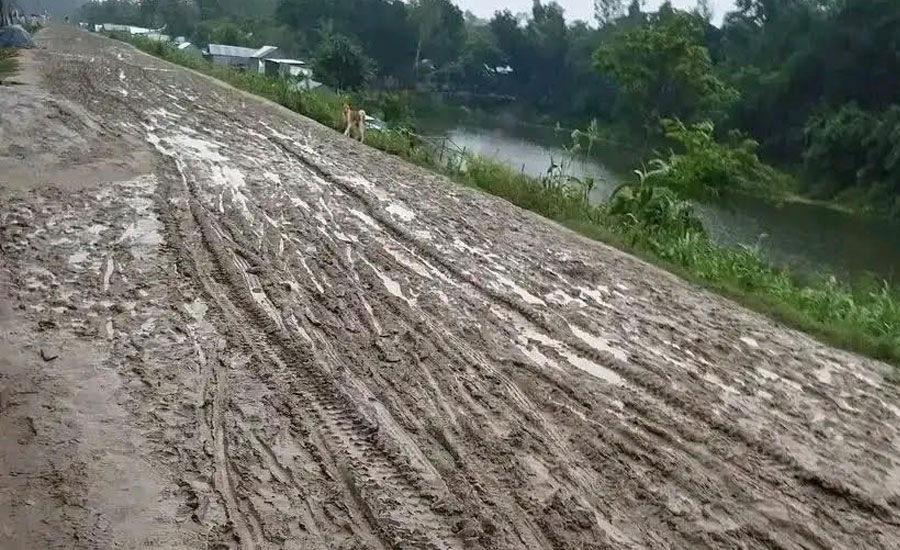 এনায়েতপুরে ৮ কিলোমিটার রাস্তার বেহাল দশা 