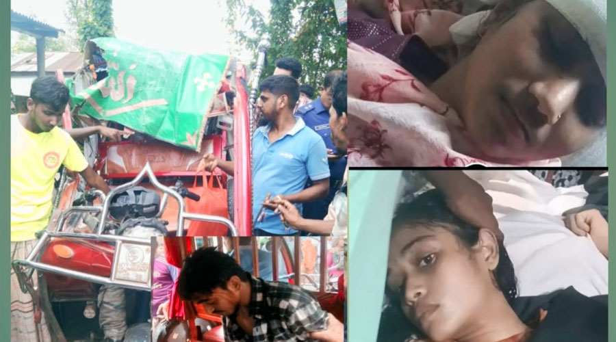 বাগমারায় পরীক্ষা কেন্দ্রে যাওয়ার পথে ট্রাক-অটোরিকশার সংঘর্ষ, ৬ পরীক্ষার্থীসহ ৭ জন আহত