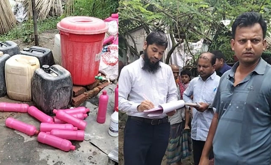 নলডাঙ্গায় বিপুল পরিমাণ নকল টাইলস ক্লিনার জব্দ ৫০ হাজার টাকা জরিমানা
