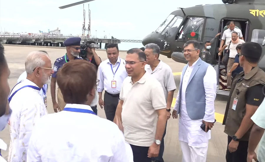 কক্সবাজার মাতারবাড়ি পৌঁছেছেন প্রধানমন্ত্রী