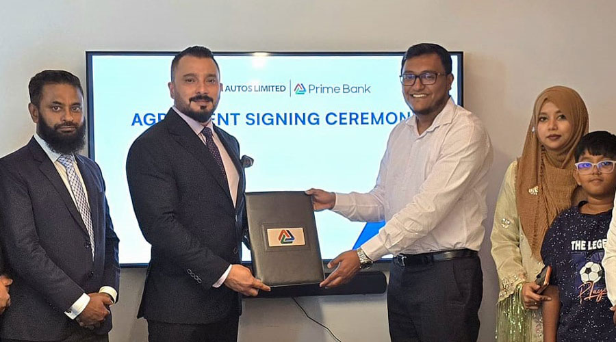 প্রাইম ব্যাংক ও ম্যাভেন অটোমোবাইলস-এর মধ্যে চুক্তি স্বাক্ষর