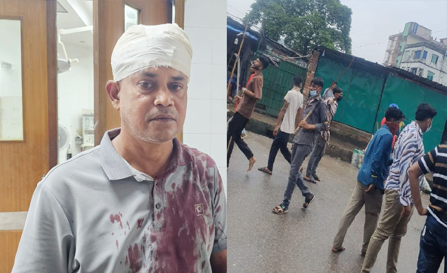গাজীপুরে ঝুট ব্যবসা নিয়ন্ত্রণ নিয়ে উত্তেজনা, সাংবাদিককে রামদার কোপ