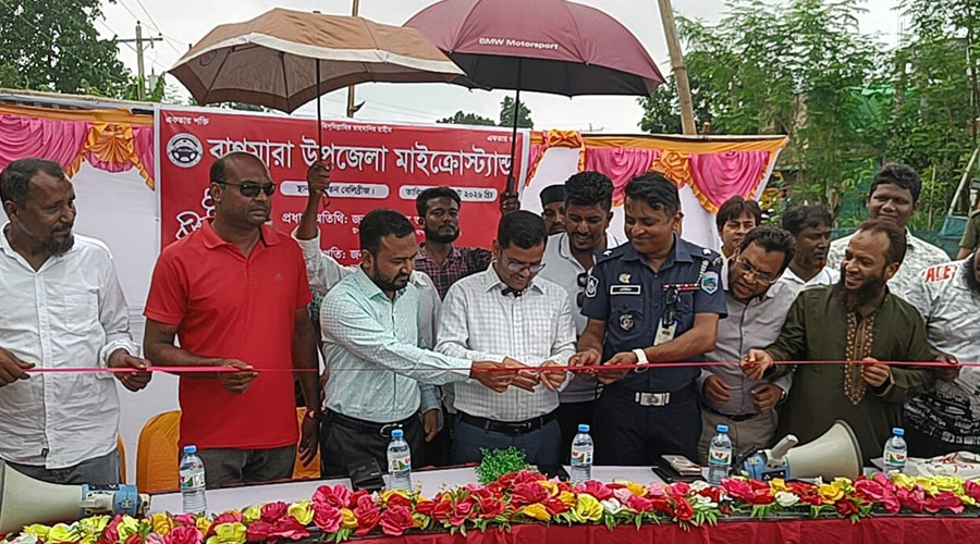 বাগমারায় মাইক্রোবাস স্ট্যান্ড উদ্বোধন, যানজট কমানোর উদ্যোগ