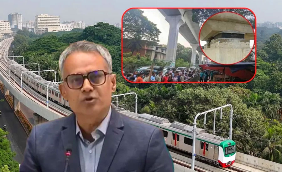 মেট্রোরেলের ৪৬ পিলারে ফাটল, ২৭টি বিয়ারিং প্যাড গুরুতর ত্রুটিপূর্ণ : সংসদে সড়কমন্ত্রী